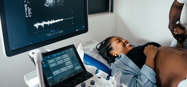 Pregnant mother having an ultrasound