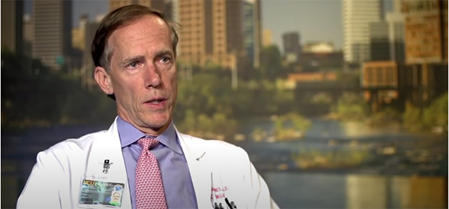 CHoR's Dr. Jeffrey Haynes in white coat and tie