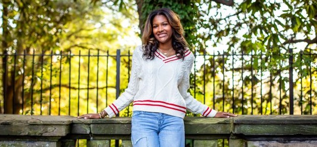 Jadyn Sutton is all smiles as she plans to head off to college