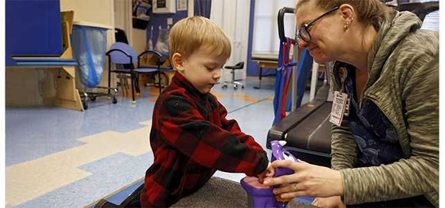 CHoR therapist playing with a patient