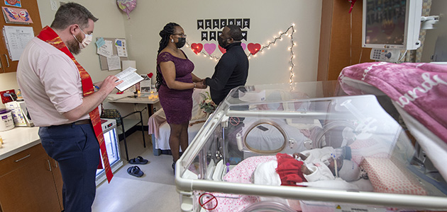 A Valentine’s Day wedding in the NICU, months in the making
