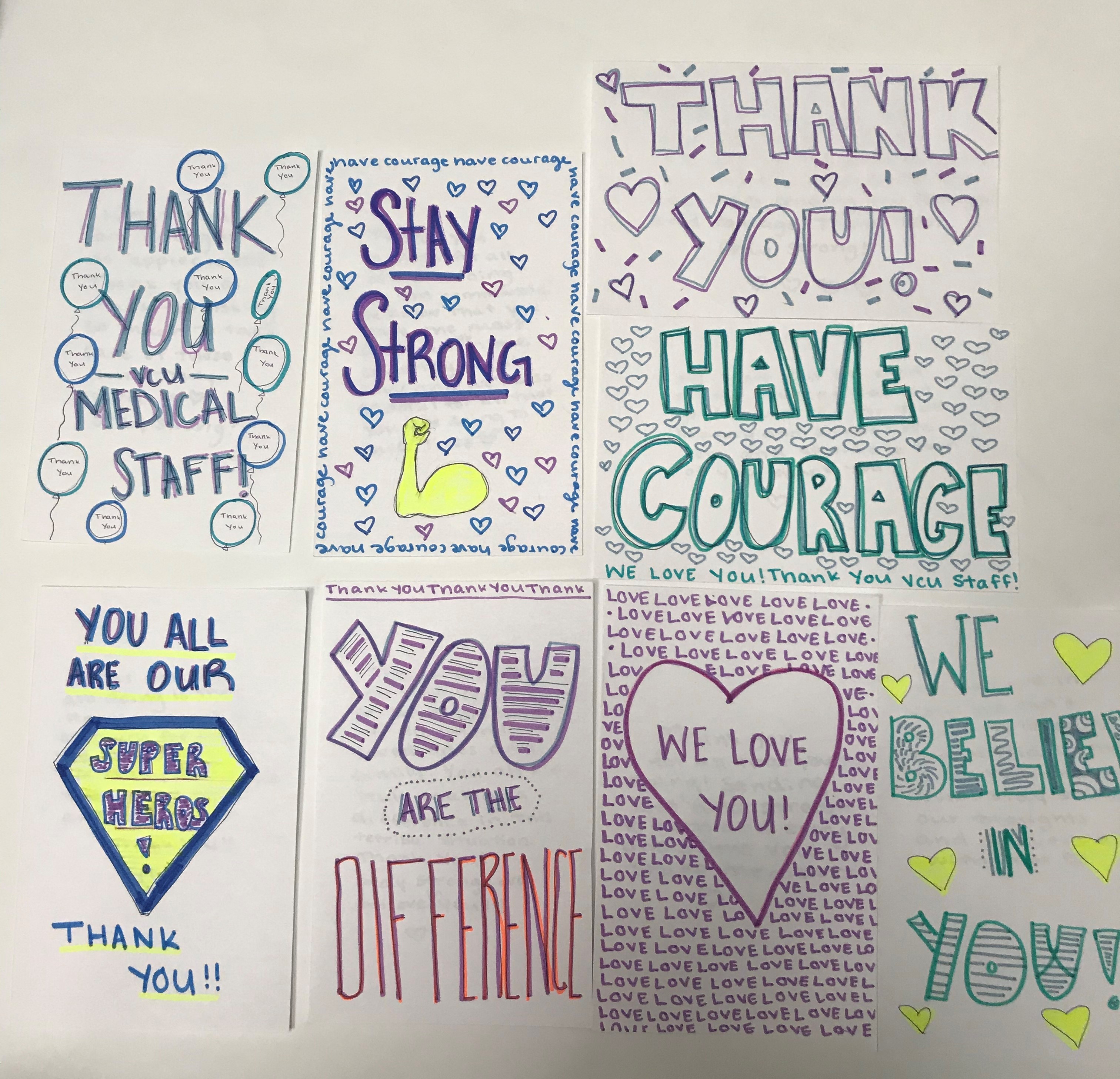 Thank you notes collage