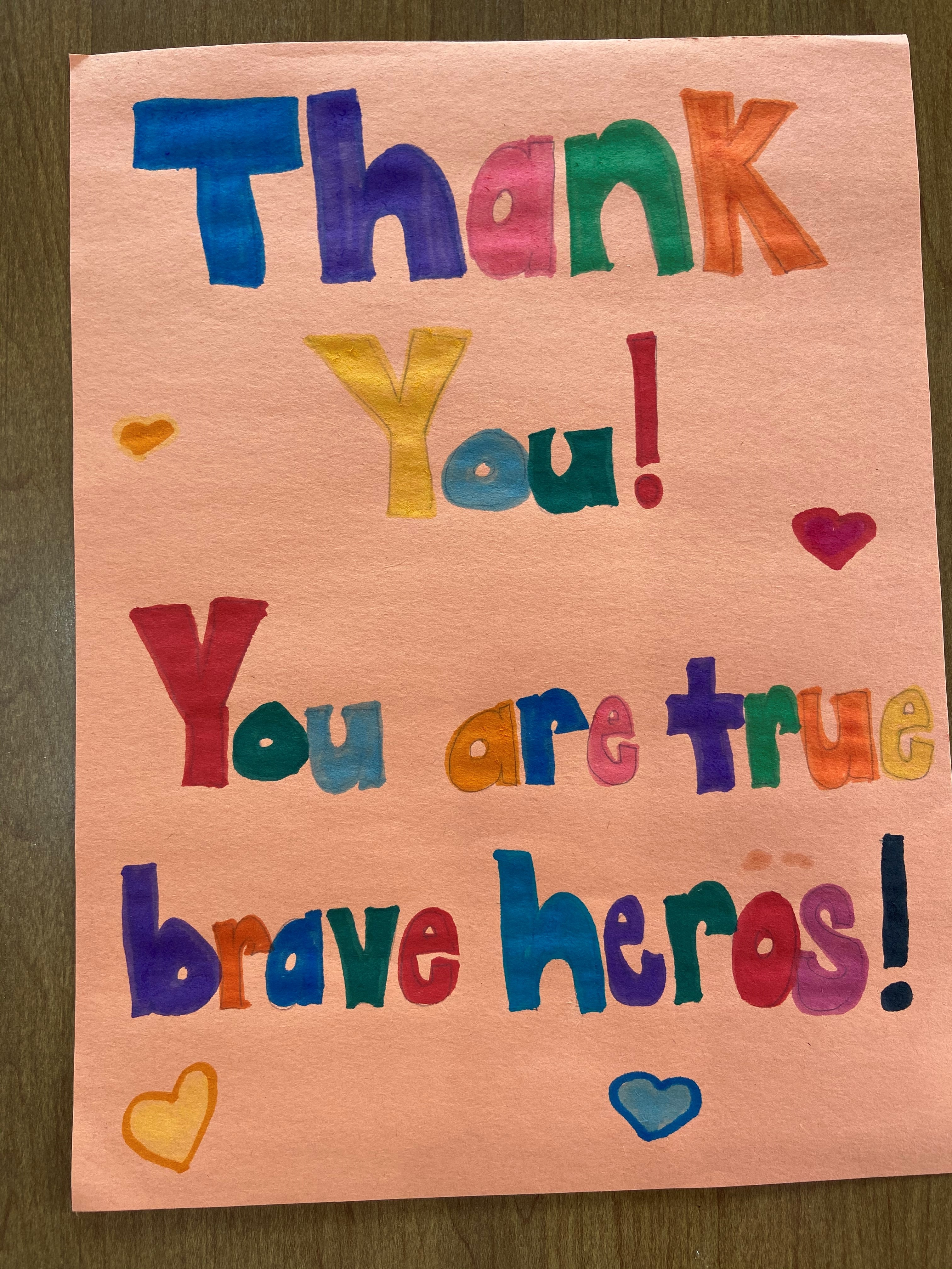 Thank you! You are true brave heroes!