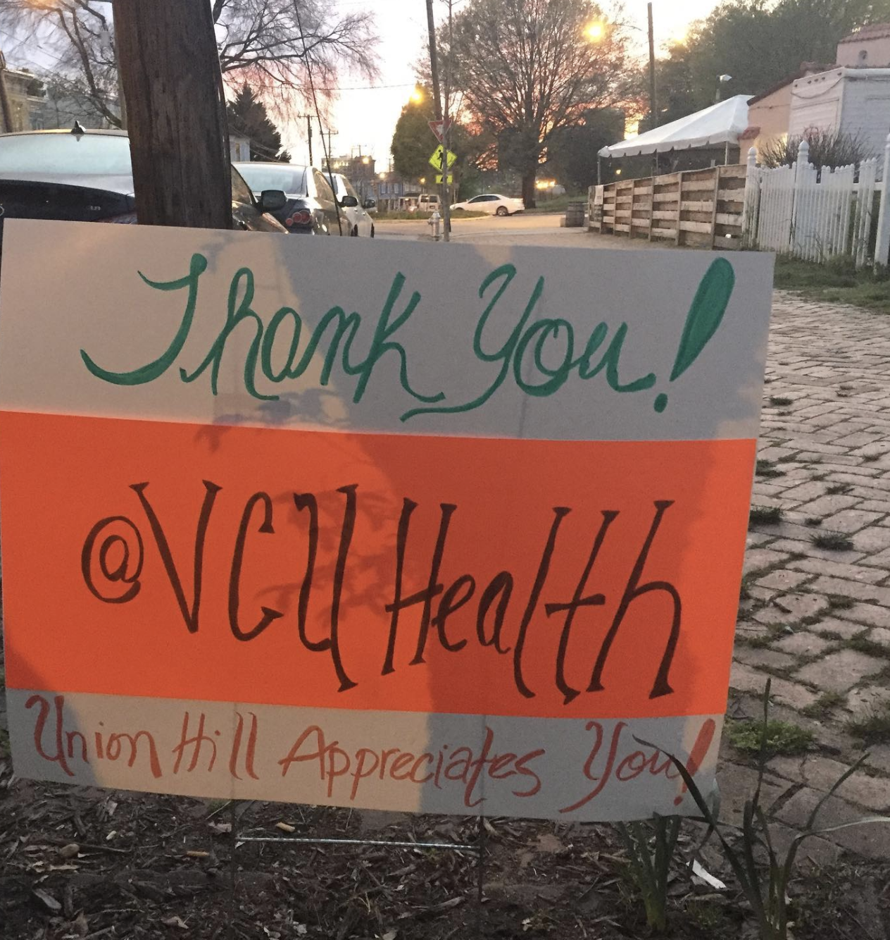 Thank you VCU Health! Union Hill appreciates you!